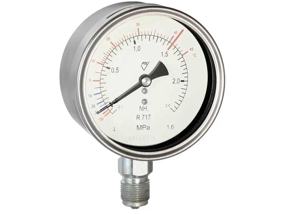 manometr 03333-R/MM160R/417/1,6 -0,1/+2,4MPa/°C M20x1,5mm spodní přip., R717 Top Prodej