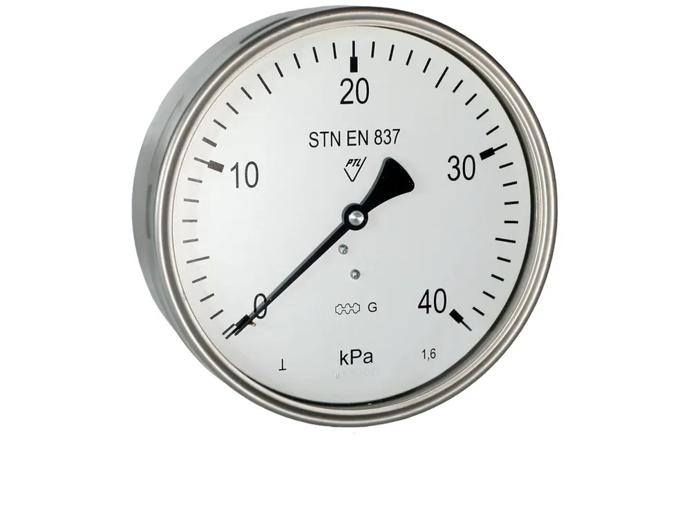 Časově Omezené manometr 03377 0/25kPa, G1/2B zadní přip.
