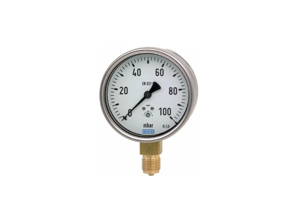 Ověřený manometr 612.20.160 0/25kPa, M20x1,5mm spodní přip., tř.1,6%