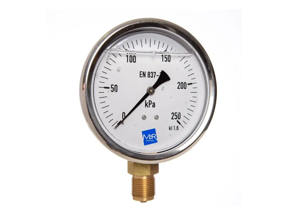 Expresní Doručení manometr P300 / MI100G 0/250kPa, M20x1,5mm spodní přip. + glycerin