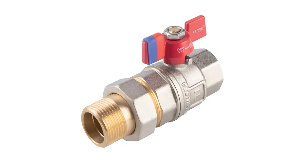 NOVASERVIS Kulový plnoprůtočný kohout se šroubením, motýlek ŠM 3/4" - KFPS2 Výhodná Nabídka