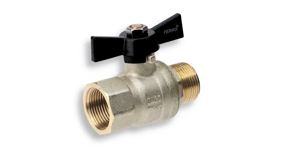 Sleva NOVASERVIS Luxusní kulový plnoprůtočný kohout - motýlek ŠM 3/4" - KMH21