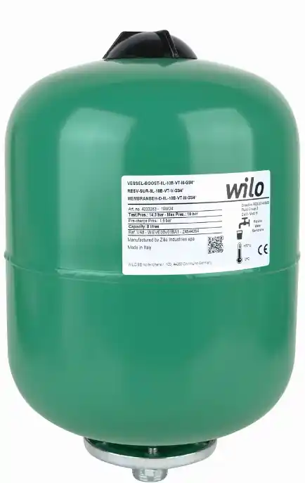 Aktuální Vertikální membránová tlaková nádoba Wilo VESSEL BOOST 50L (4223287)