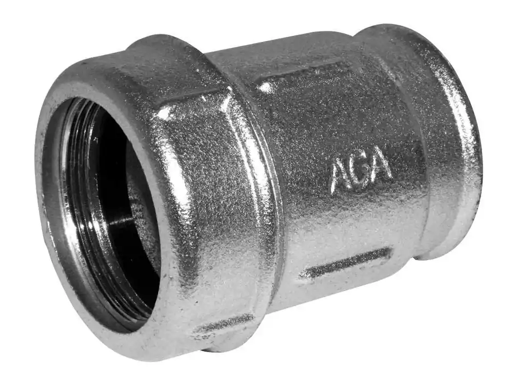 Spojka přímá IK 57x2" s vnitřním závitem pro ocel. a PE trubky, pozink ( 54,9-57,3mm ) Zlevněný